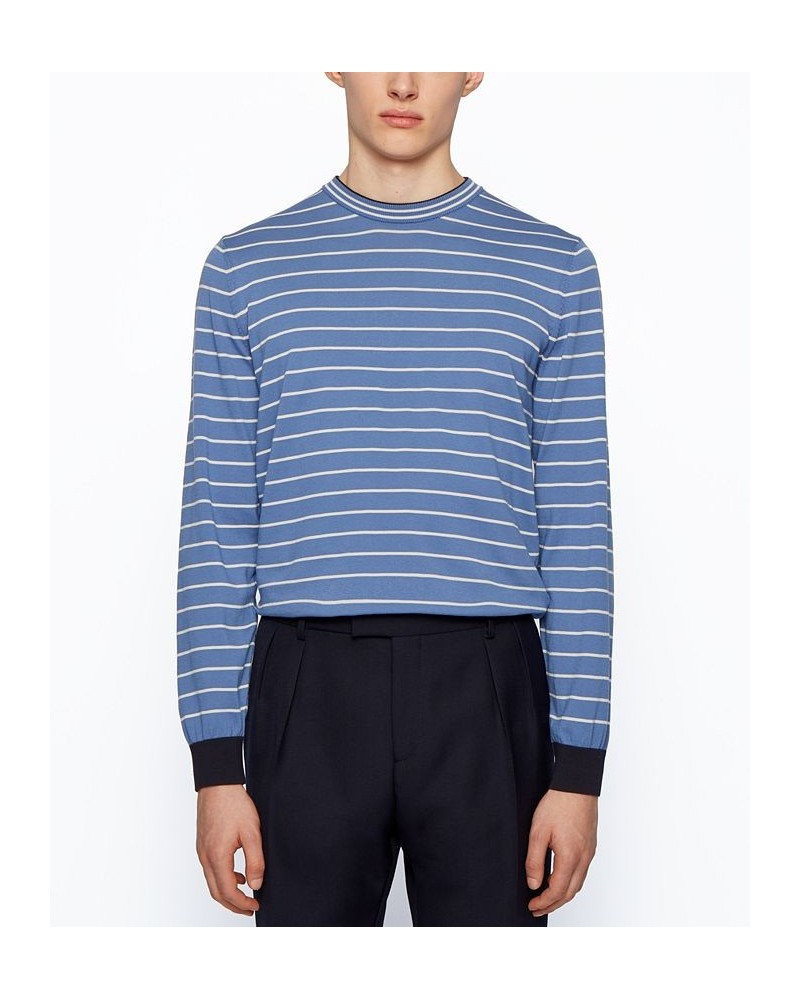 BOSS Men's Regular-Fit Sweater Blue $63.70 Sweaters