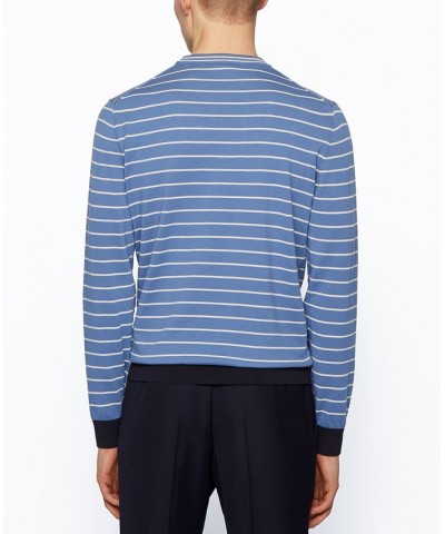 BOSS Men's Regular-Fit Sweater Blue $63.70 Sweaters