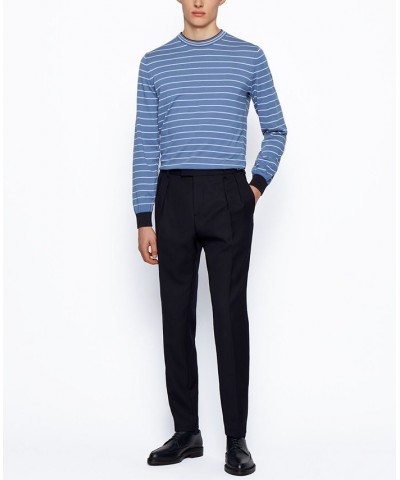 BOSS Men's Regular-Fit Sweater Blue $63.70 Sweaters