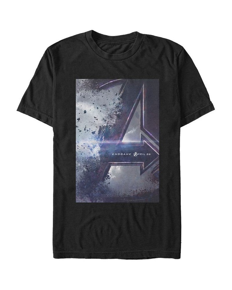 Marvel Men's Avengers Endgame Distorted Movie Poster Short Sleeve T-Shirt Black $16.80 T-Shirts