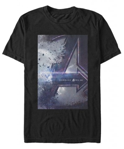 Marvel Men's Avengers Endgame Distorted Movie Poster Short Sleeve T-Shirt Black $16.80 T-Shirts