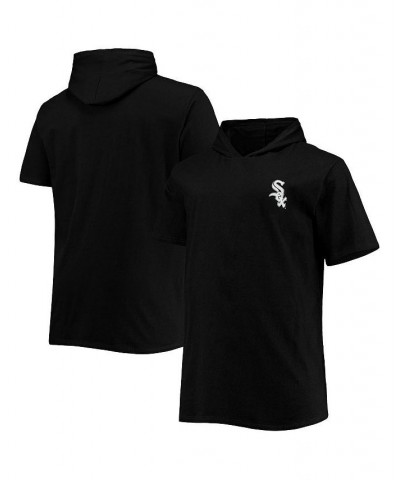 Men's Black Chicago White Sox Big and Tall Jersey Short Sleeve Pullover Hoodie T-shirt $35.99 T-Shirts