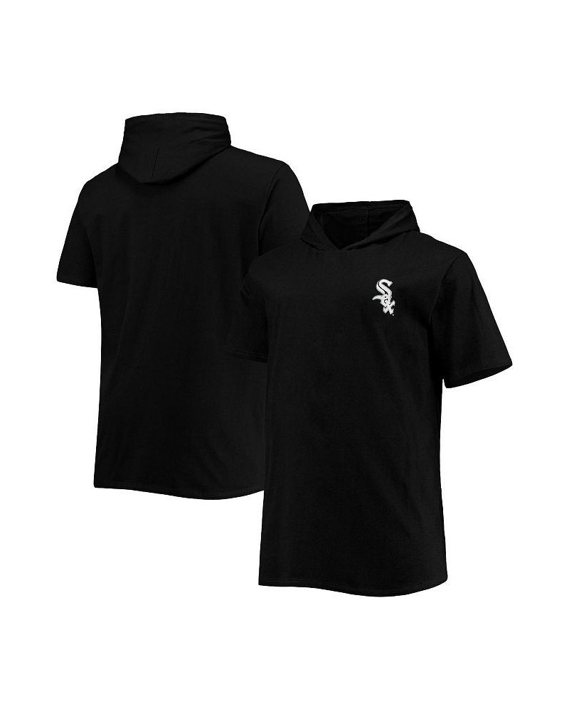 Men's Black Chicago White Sox Big and Tall Jersey Short Sleeve Pullover Hoodie T-shirt $35.99 T-Shirts