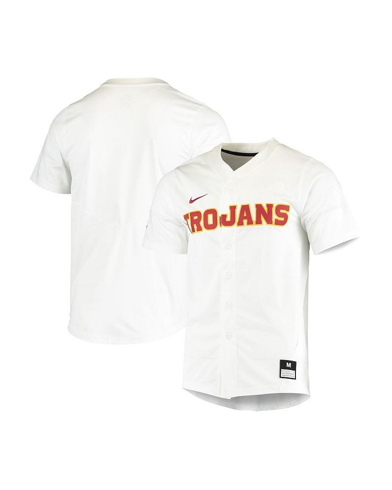 Men's White USC Trojans Vapor Untouchable Elite Replica Full-Button Baseball Jersey $49.00 Jersey