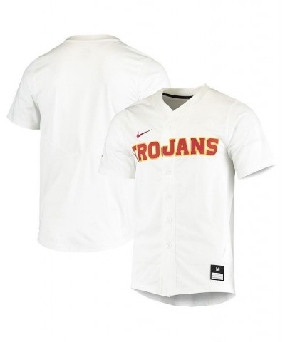 Men's White USC Trojans Vapor Untouchable Elite Replica Full-Button Baseball Jersey $49.00 Jersey