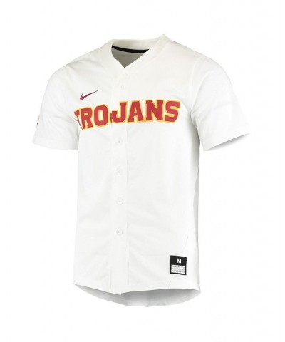 Men's White USC Trojans Vapor Untouchable Elite Replica Full-Button Baseball Jersey $49.00 Jersey