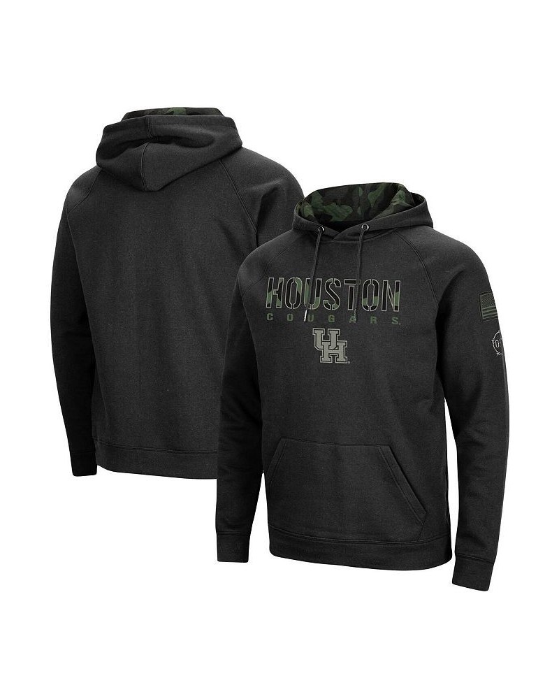 Men's Black Houston Cougars OHT Military-Inspired Appreciation Camo Pullover Hoodie $38.99 Sweatshirt