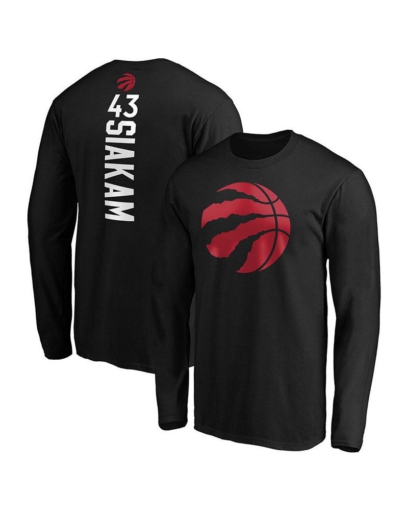 Men's Pascal Siakam Black Toronto Raptors Team Playmaker Name and Number Long Sleeve T-shirt $21.08 T-Shirts