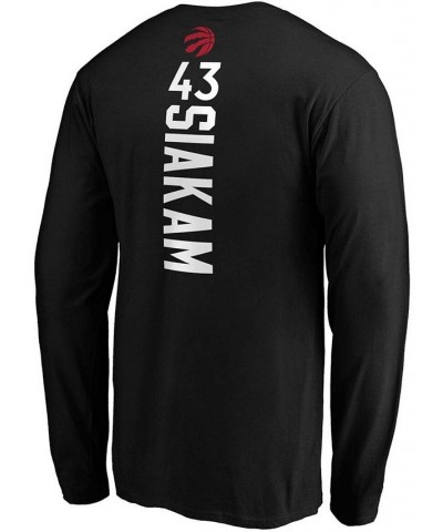 Men's Pascal Siakam Black Toronto Raptors Team Playmaker Name and Number Long Sleeve T-shirt $21.08 T-Shirts