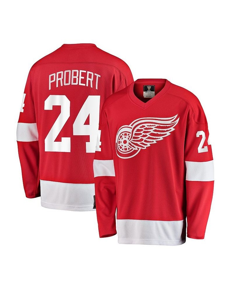 Men's Bob Probert Red Detroit Red Wings Premier Breakaway Retired Player Jersey $79.20 Jersey