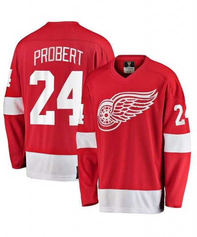 Men's Bob Probert Red Detroit Red Wings Premier Breakaway Retired Player Jersey $79.20 Jersey