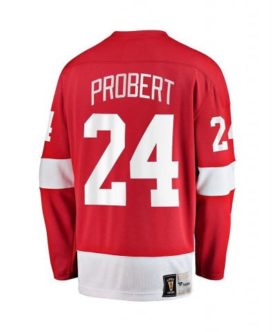 Men's Bob Probert Red Detroit Red Wings Premier Breakaway Retired Player Jersey $79.20 Jersey