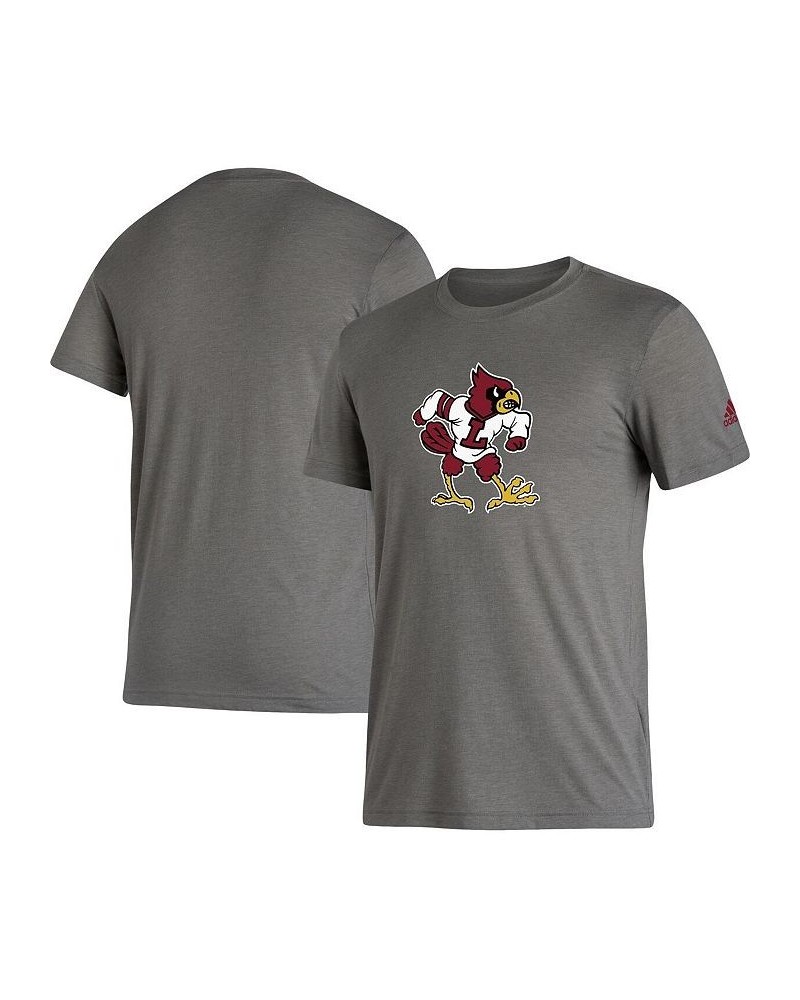 Men's Gray Louisville Cardinals Basics Heritage Tri-Blend T-shirt $23.39 T-Shirts