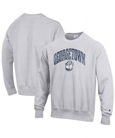 Men's Gray Georgetown Hoyas Arch Over Logo Reverse Weave Pullover Sweatshirt $39.10 Sweatshirt