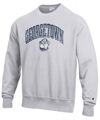 Men's Gray Georgetown Hoyas Arch Over Logo Reverse Weave Pullover Sweatshirt $39.10 Sweatshirt