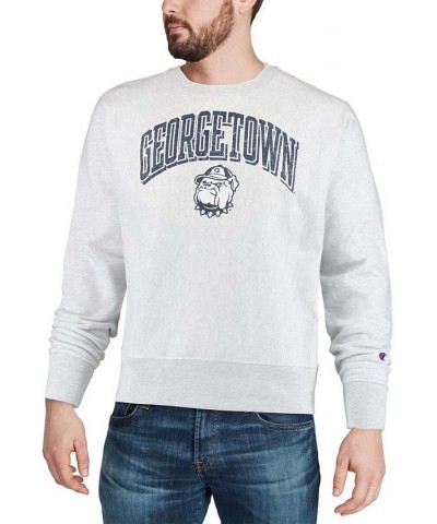 Men's Gray Georgetown Hoyas Arch Over Logo Reverse Weave Pullover Sweatshirt $39.10 Sweatshirt