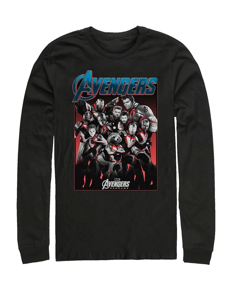 Marvel Men's Avengers Endgame Grayscale Group Poster, Long Sleeve T-shirt Black $18.40 T-Shirts