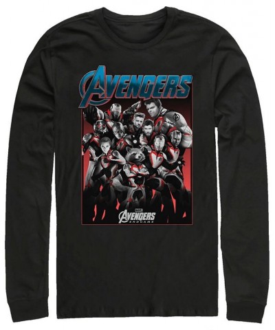 Marvel Men's Avengers Endgame Grayscale Group Poster, Long Sleeve T-shirt Black $18.40 T-Shirts