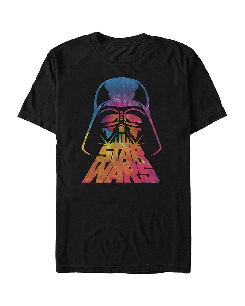 Star Wars Men's Classic Tie Dye Darth Vader Helmet Short Sleeve T-Shirt Black $18.54 T-Shirts