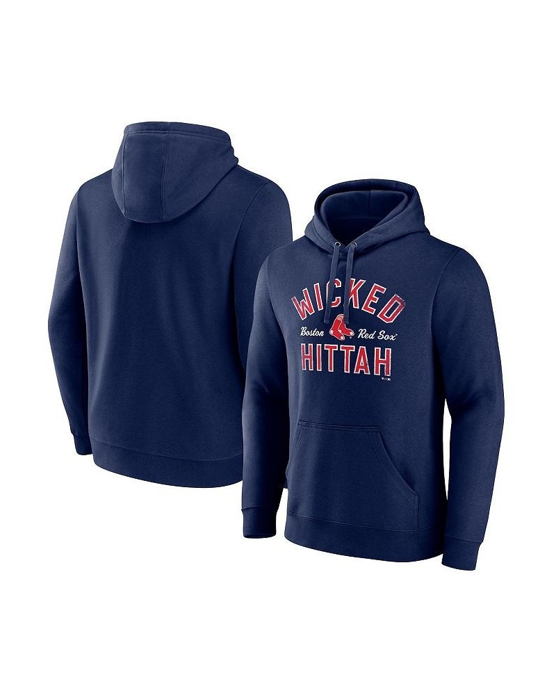 Men's Navy Boston Red Sox Hometown Collection Wicked Hit Pullover Hoodie $42.50 Sweatshirt