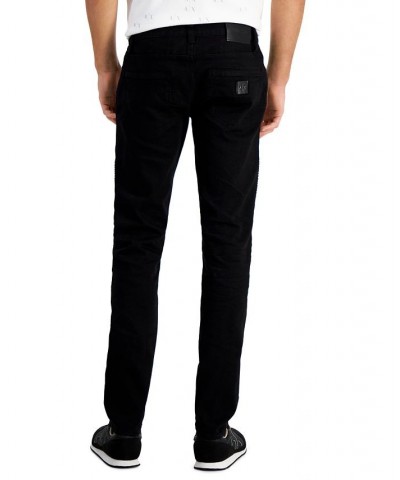 Men's 5 Pocket Moto Skinny Jeans Black $40.12 Jeans