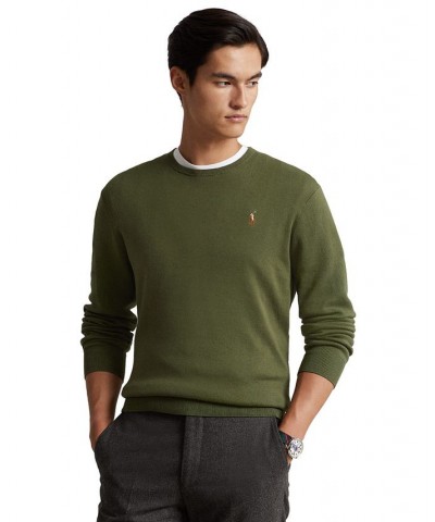 Men's Cotton Crewneck Sweater Green $37.40 Sweaters