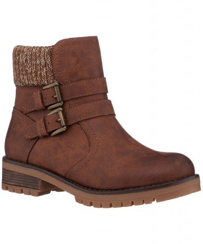 Women's Valli Ankle Bootie Brown $45.10 Shoes