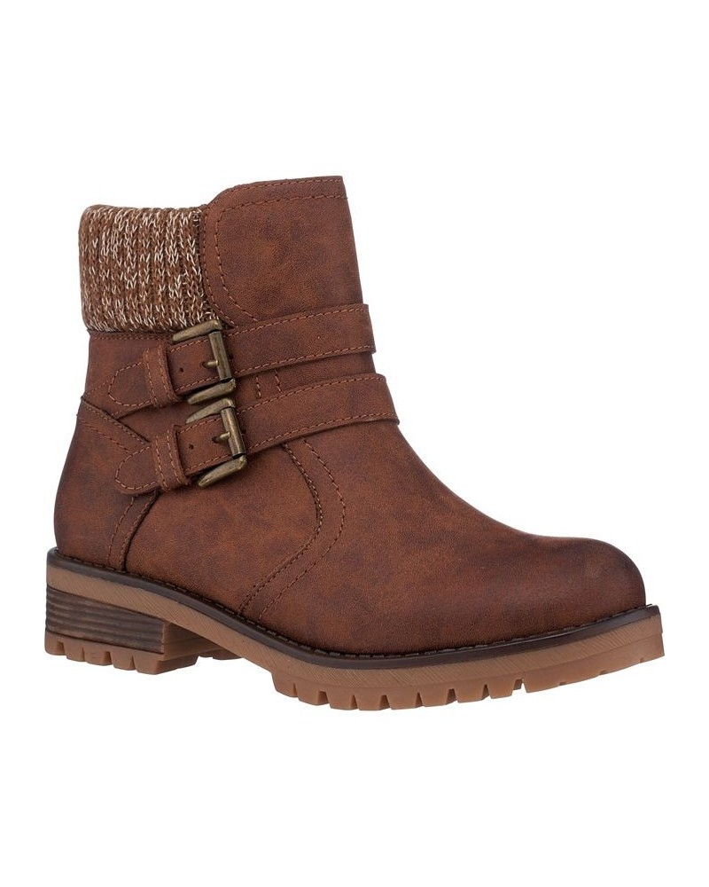 Women's Valli Ankle Bootie Brown $45.10 Shoes