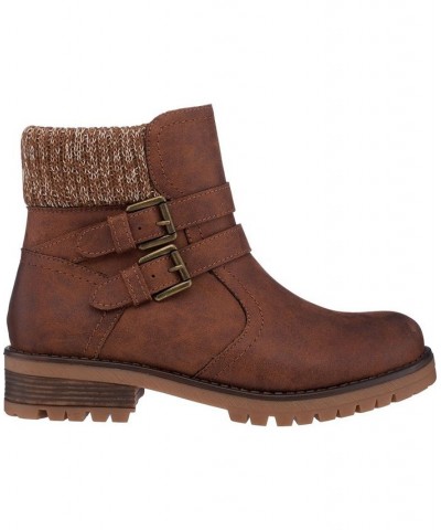 Women's Valli Ankle Bootie Brown $45.10 Shoes