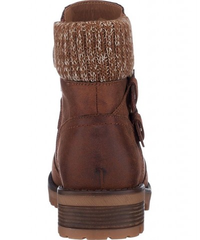 Women's Valli Ankle Bootie Brown $45.10 Shoes