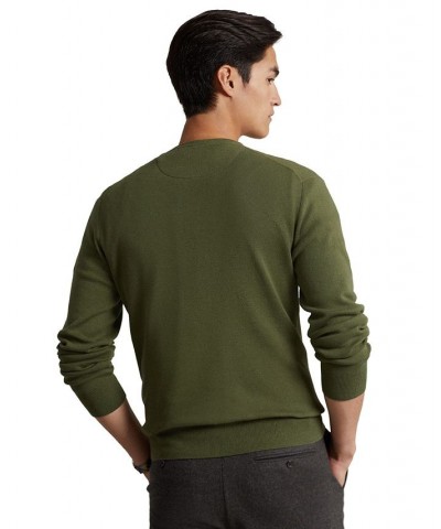 Men's Cotton Crewneck Sweater Green $37.40 Sweaters