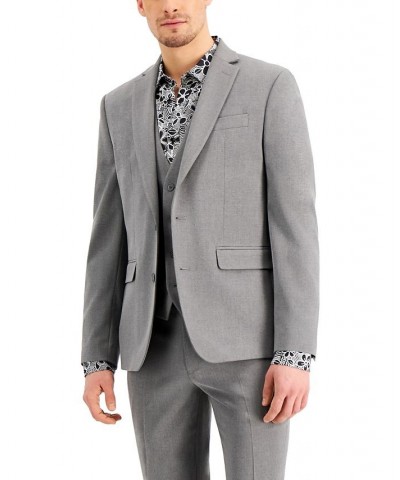 Men's Slim-Fit Gray Solid Suit Jacket Gray $35.09 Blazers