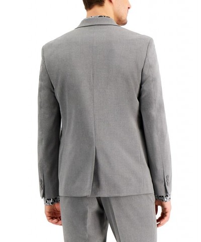 Men's Slim-Fit Gray Solid Suit Jacket Gray $35.09 Blazers