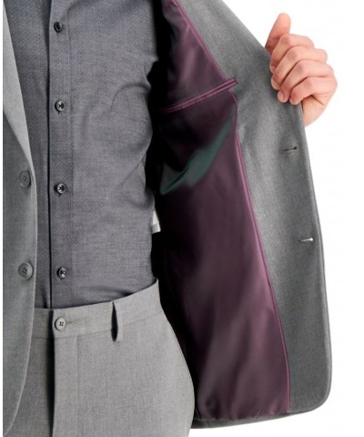 Men's Slim-Fit Gray Solid Suit Jacket Gray $35.09 Blazers