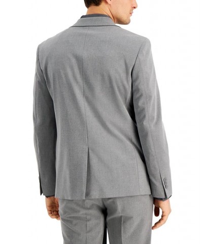 Men's Slim-Fit Gray Solid Suit Jacket Gray $35.09 Blazers