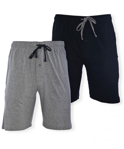 Men's Knit Jam Shorts, Pack of 2 Black, Gray $16.34 Pajama