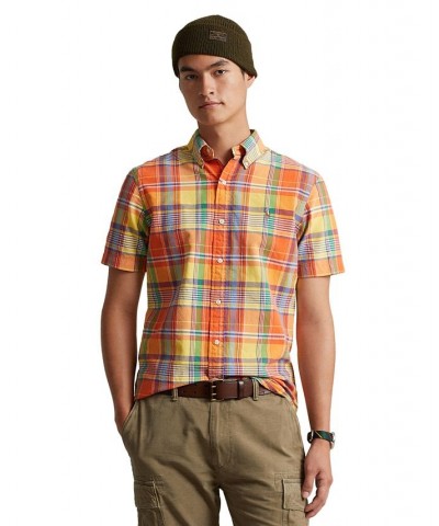 Men's Classic-Fit Oxford Shirt Turquoise/Pink Multi $56.25 Shirts