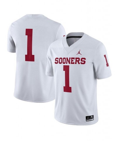 Men's Brand White Oklahoma Sooners 1 Away Game Jersey $34.50 Jersey