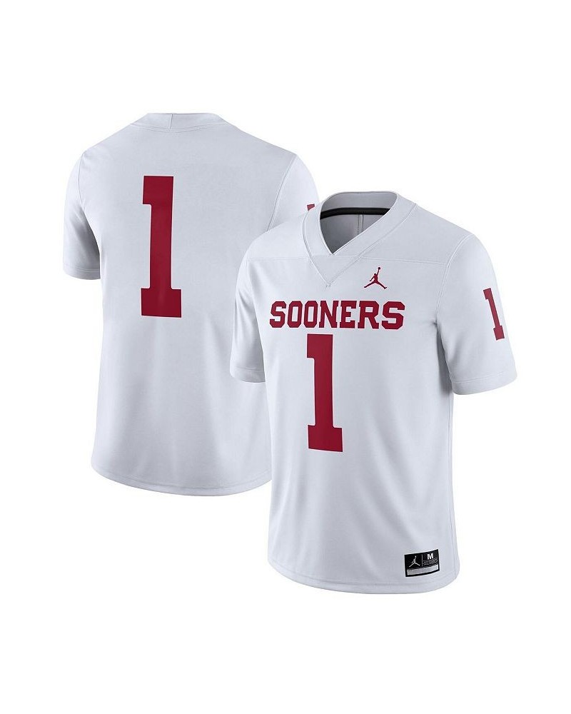 Men's Brand White Oklahoma Sooners 1 Away Game Jersey $34.50 Jersey