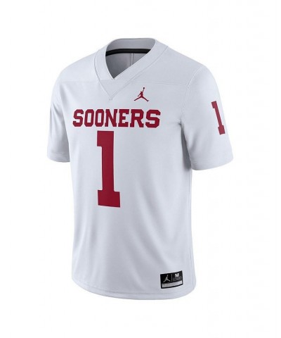 Men's Brand White Oklahoma Sooners 1 Away Game Jersey $34.50 Jersey