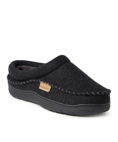 Men's Thompson Wool Blend Clog with Whipstitch Slippers Black $32.40 Shoes