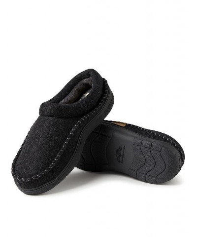 Men's Thompson Wool Blend Clog with Whipstitch Slippers Black $32.40 Shoes