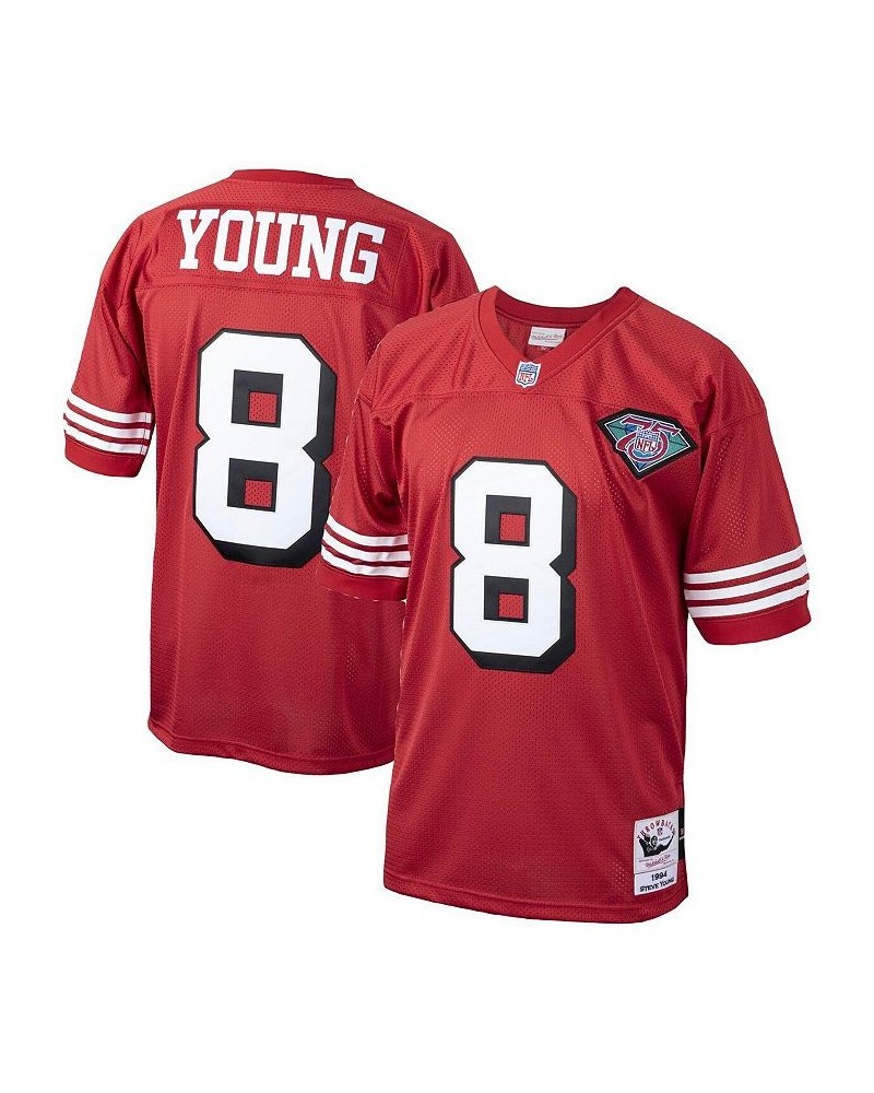 Men's Steve Young Scarlet San Francisco 49ers 1994 Authentic Throwback Retired Player Jersey $111.60 Jersey