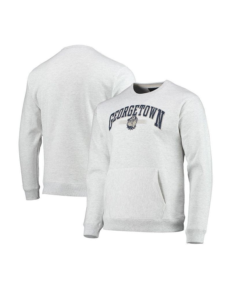 Men's Heathered Gray Georgetown Hoyas Upperclassman Pocket Pullover Sweatshirt $31.50 Sweatshirt