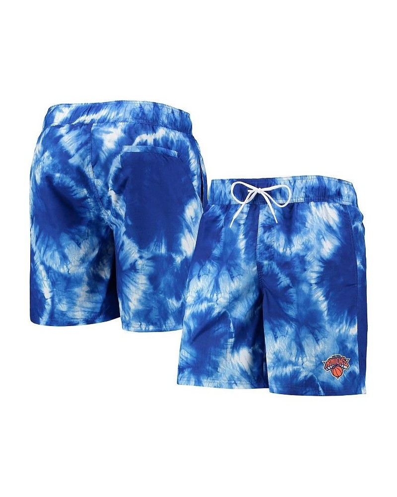 Men's Blue New York Knicks Splash Volley Swim Shorts $19.74 Swimsuits