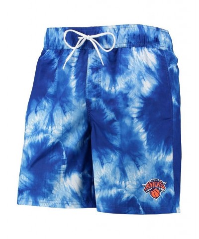 Men's Blue New York Knicks Splash Volley Swim Shorts $19.74 Swimsuits