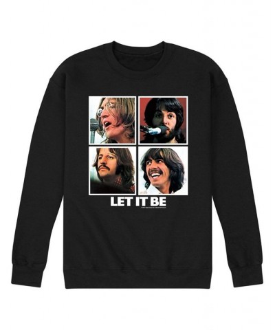 Men's The Beatles Let It Be Fleece Sweatshirt Black $32.44 Sweatshirt