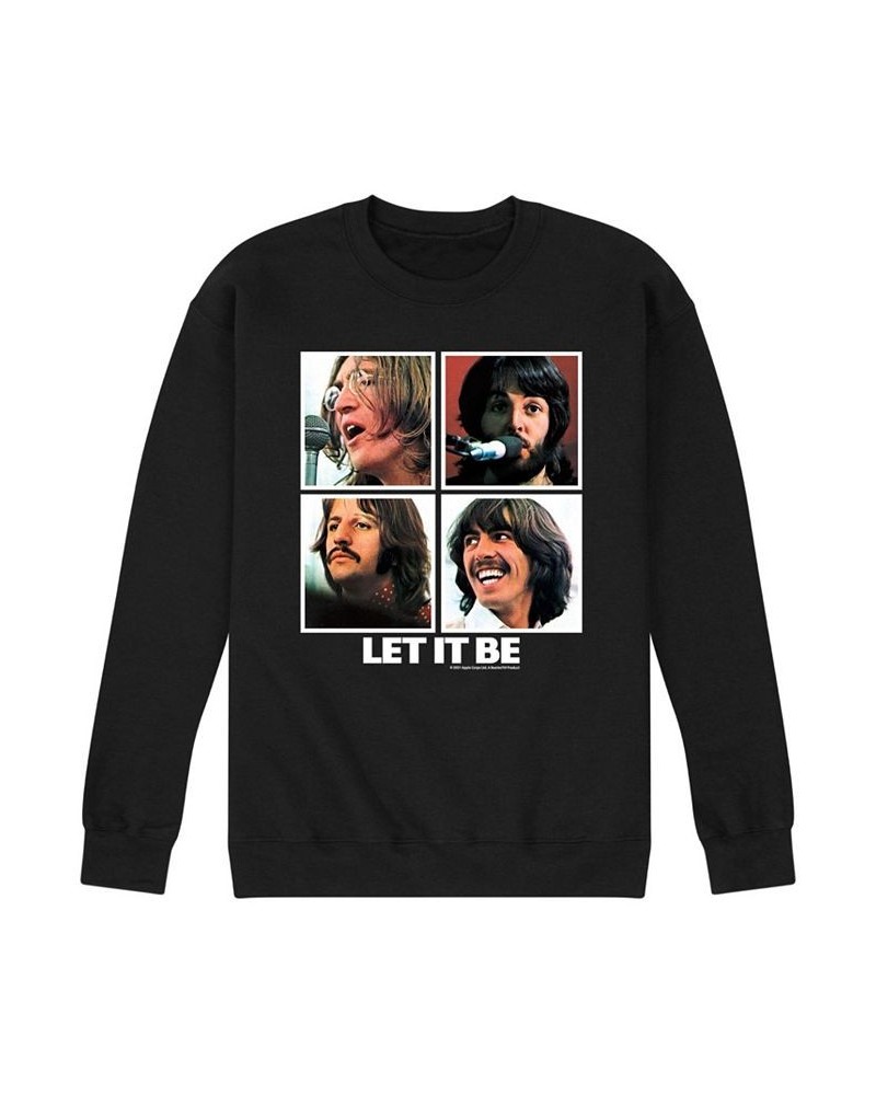 Men's The Beatles Let It Be Fleece Sweatshirt Black $32.44 Sweatshirt