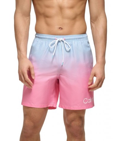 Men's 7" Gradient Dot Swim Shorts Pink $16.97 Swimsuits