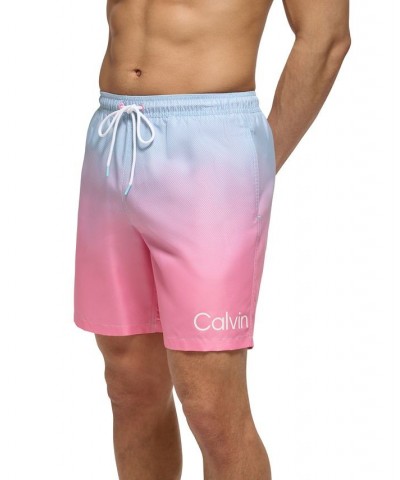 Men's 7" Gradient Dot Swim Shorts Pink $16.97 Swimsuits